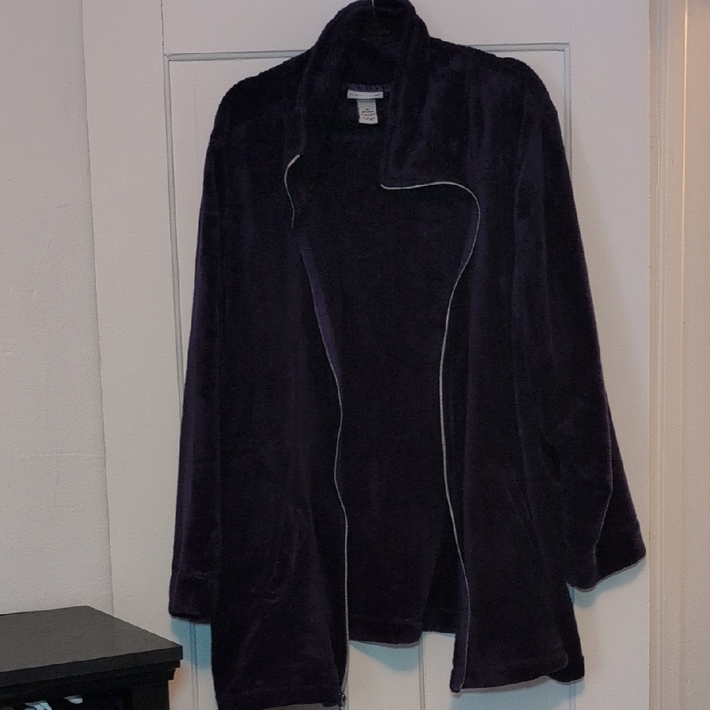 Catherines Plush Dark Purple Teddy Jacket
